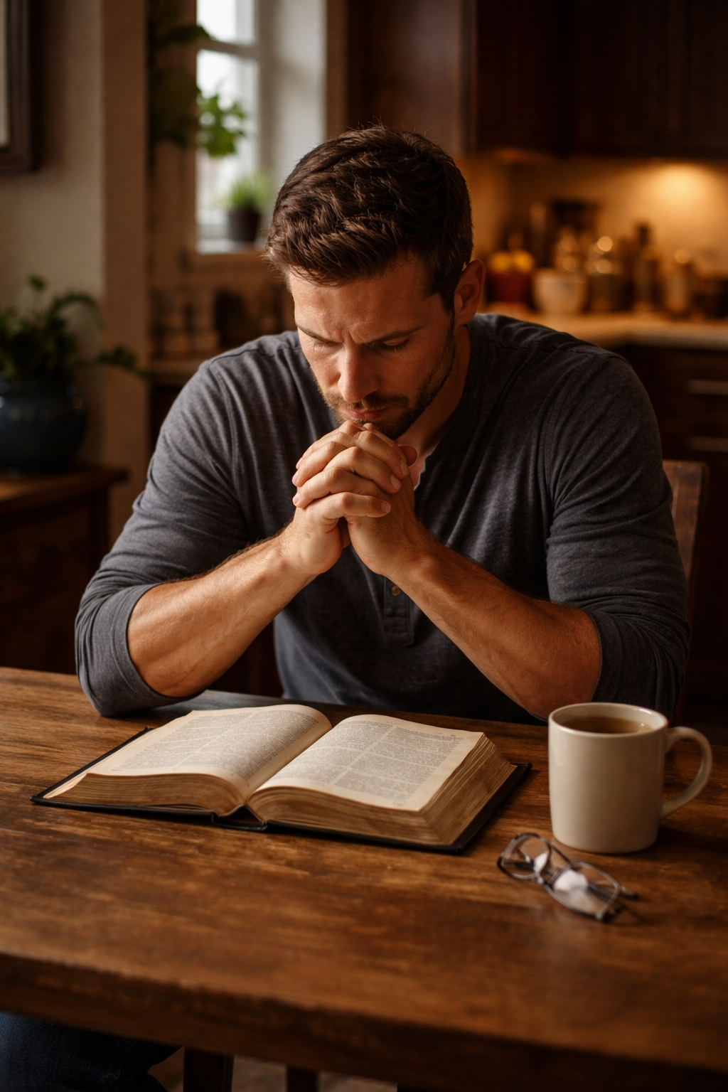 manprayingatkitchentable manprayingatkitchentable
