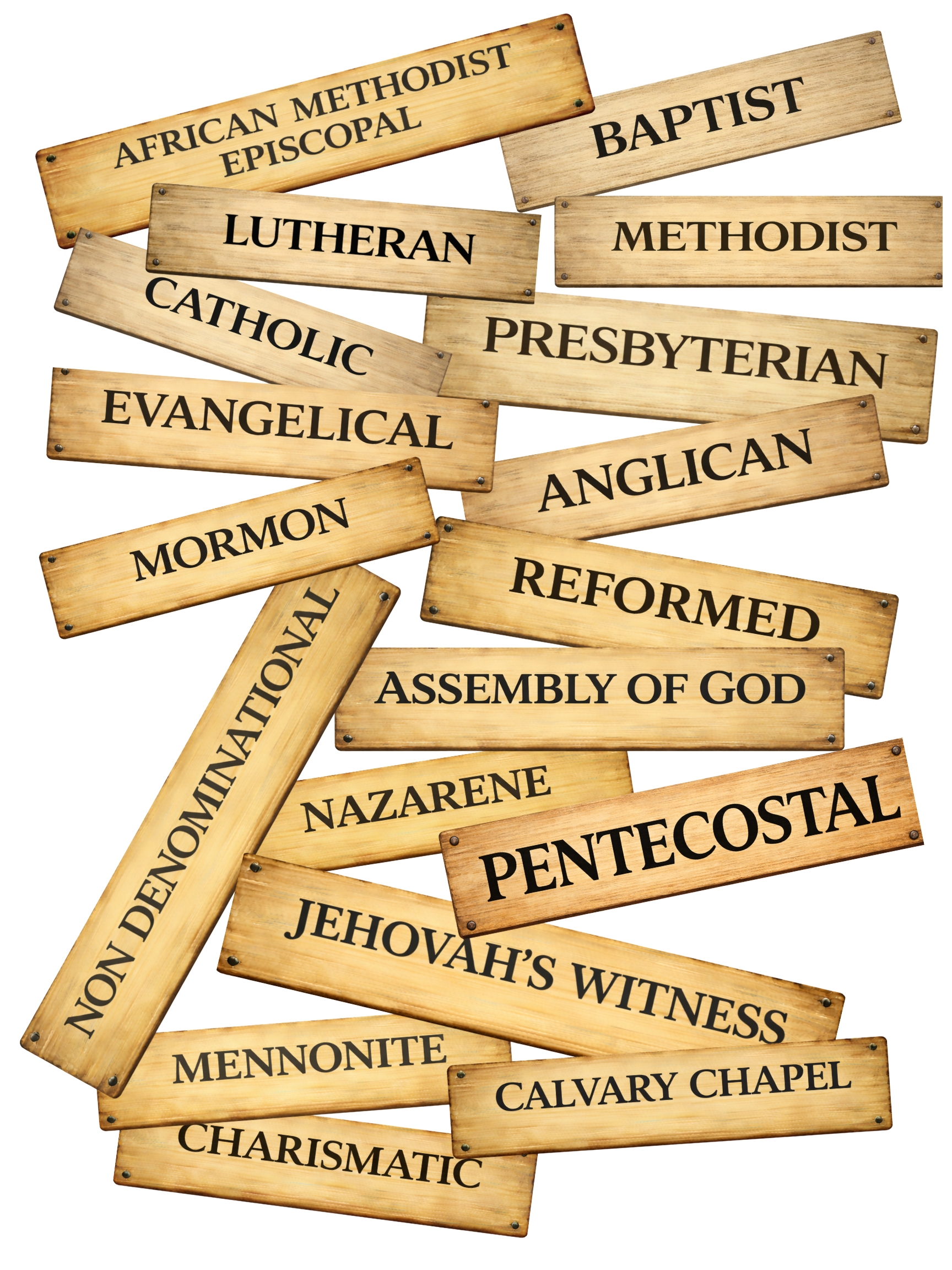 denomination collage transparency